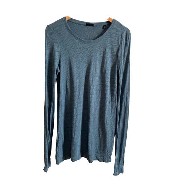 ATM Anthony Thomas Melillo Blue Cotton Distressed Long Sleeve T-Shirt Size Small - Picture 1 of 6